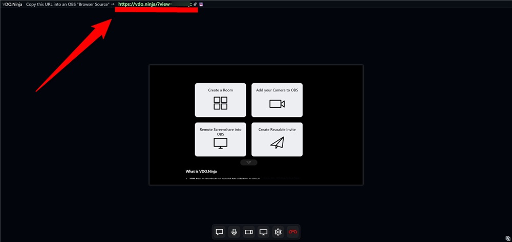 obs ninja 共有用URL