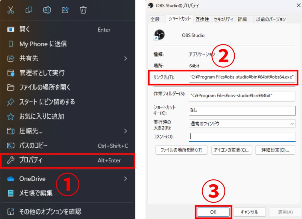STEP2：起動オプションを設定する