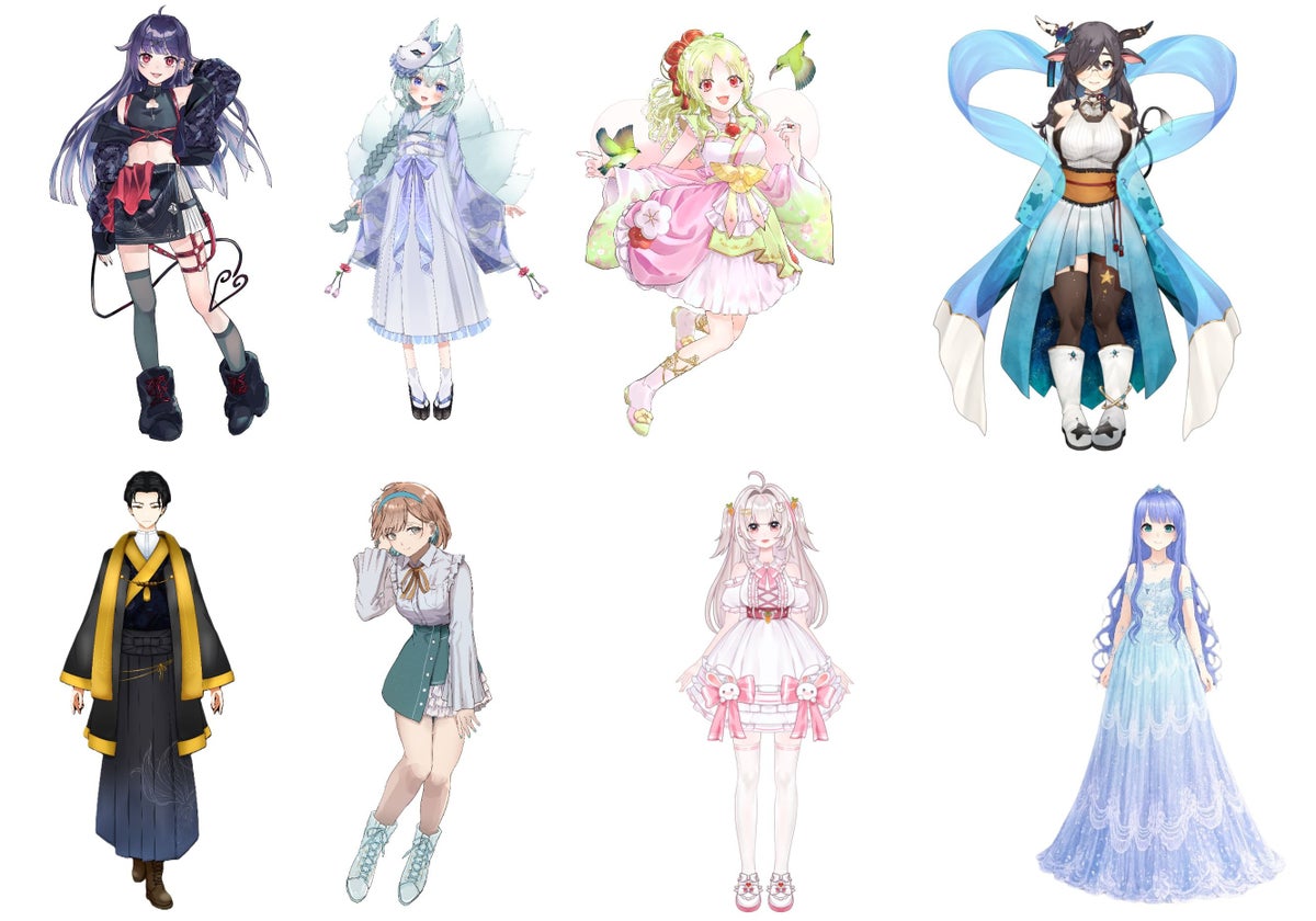 あんすてーじV 出演VTuberライバーのキャラクタービジュアル