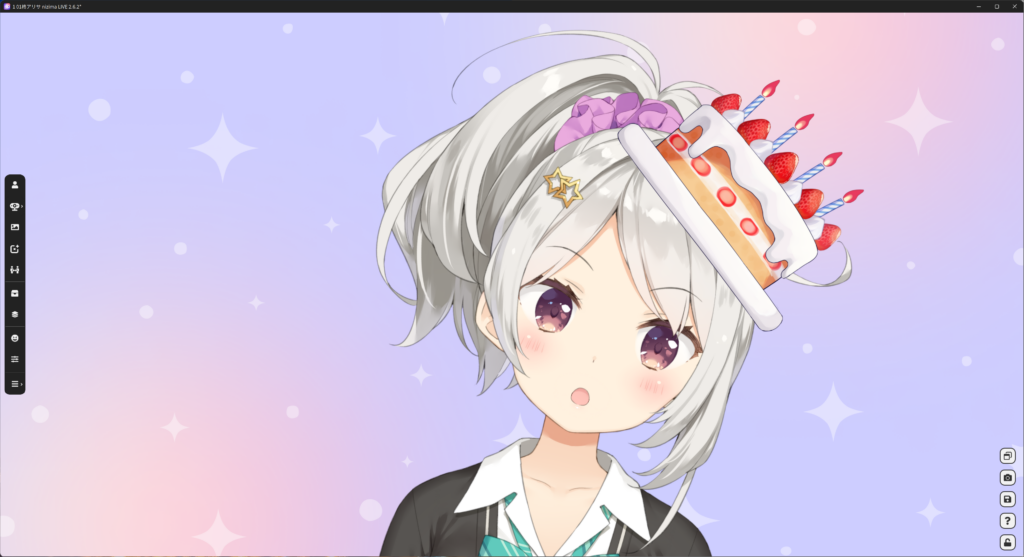頭_ケーキの帽子