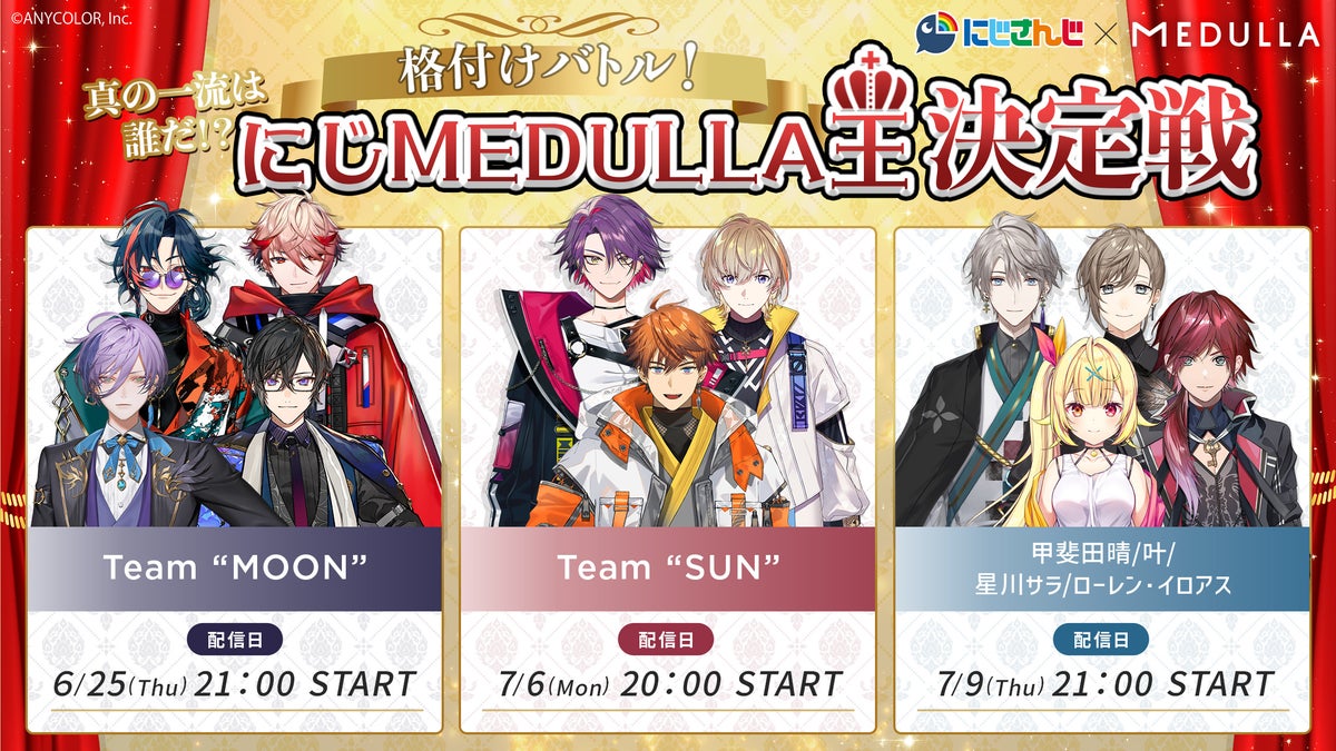 にじさんじ×MEDULLA「にじMEDULLA王決定戦」のキービジュアル