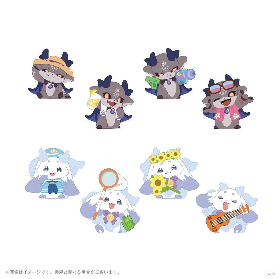 でびるんとなつやすみミニフィギュア全8種