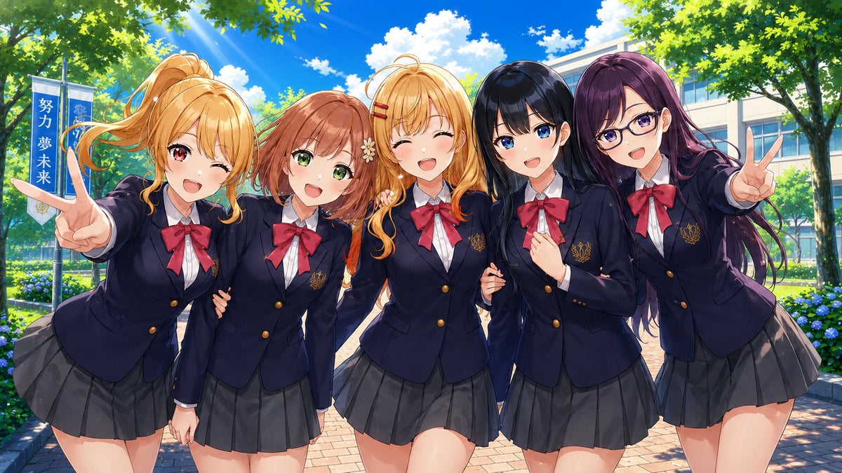 IDOL:UnderCode メインキャラクター5名の集合ビジュアル