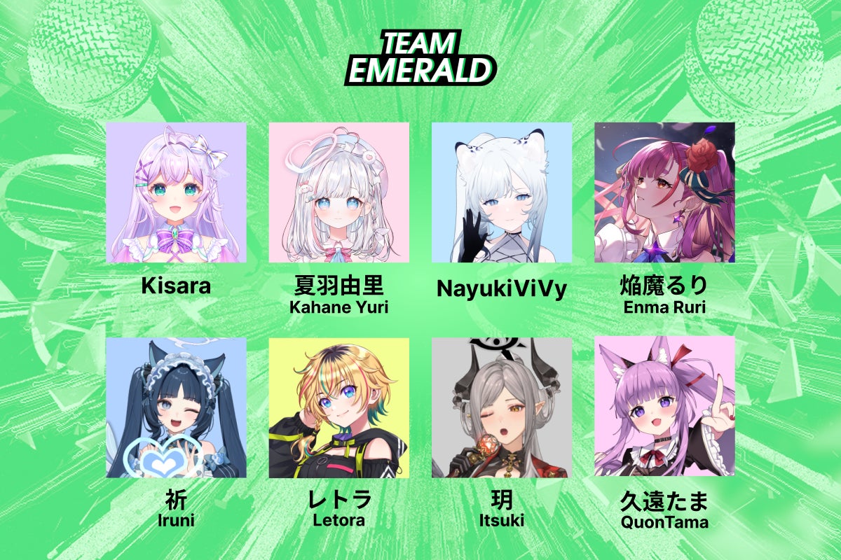 国際交流歌合戦 Vol.2 Team Emeraldメンバー