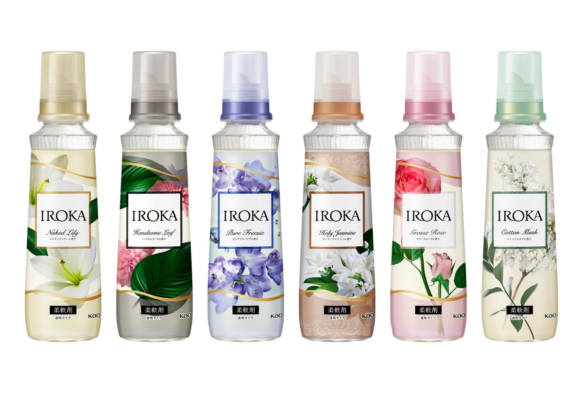 IROKA柔軟剤全6種のボトルラインナップ