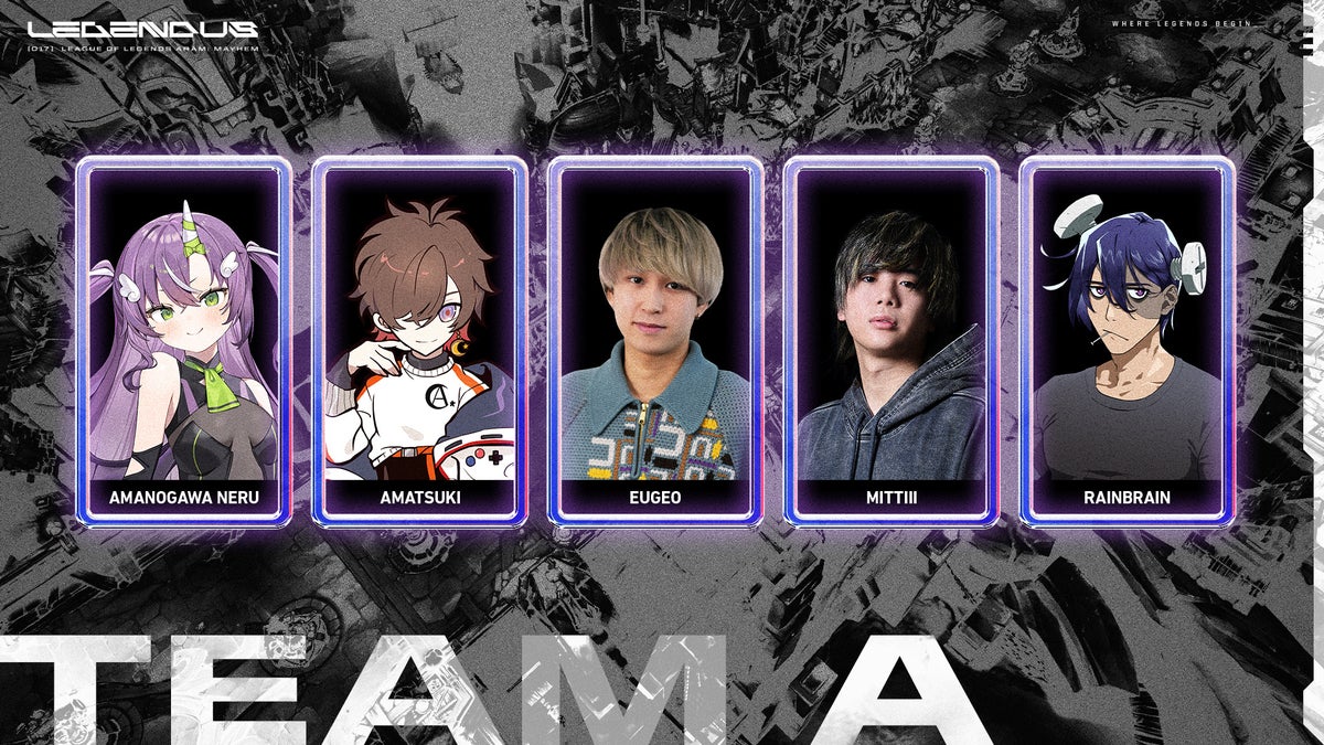 LEGENDUS LoL ARAM: Mayhem チームA メンバー