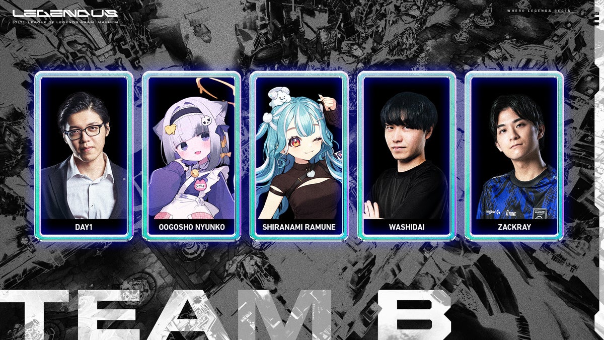LEGENDUS LoL ARAM: Mayhem チームB メンバー