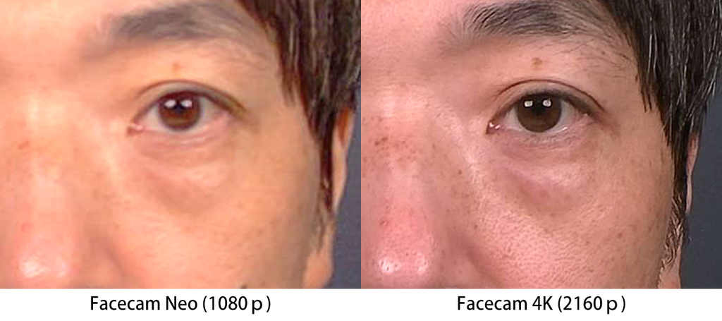 Facecam NeoとFacecam 4Kの等倍クロップ比較
