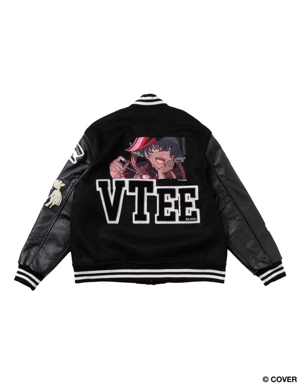VTee x Houshou Marine VARSITY JACKET のバック