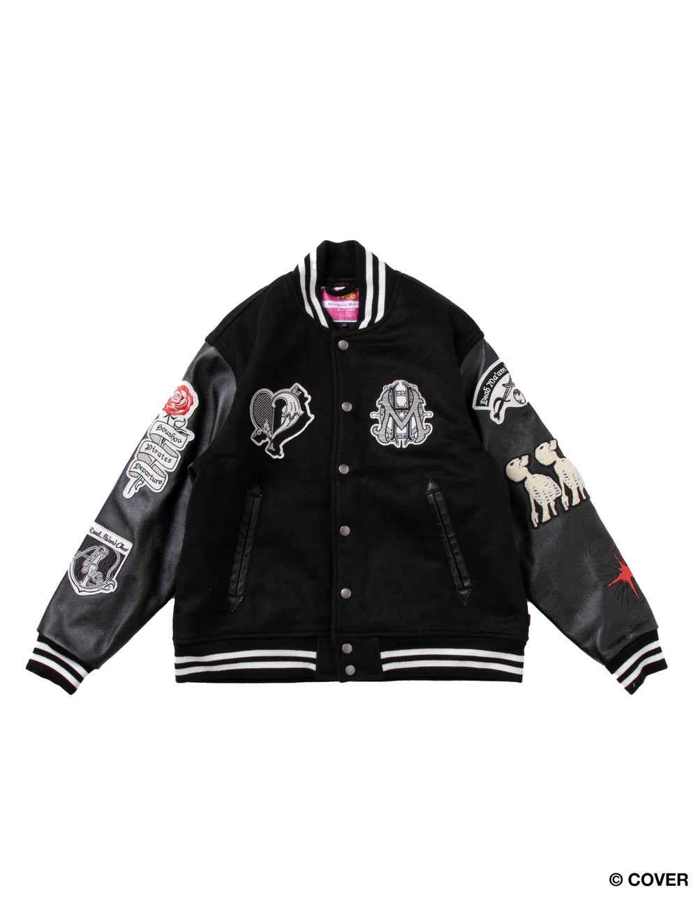 VTee x Houshou Marine VARSITY JACKET のフロント